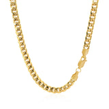 14k Yellow Gold Miami Cuban Semi Solid Chain (4.50 mm)