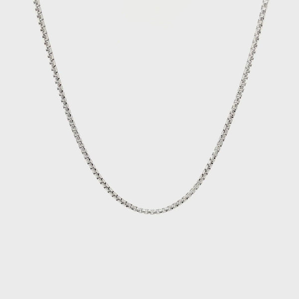 Round Box Chain 2.2mm In Sterling Silver
