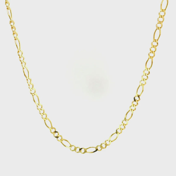 Figaro Chain 3.1mm In 14k Yellow Gold