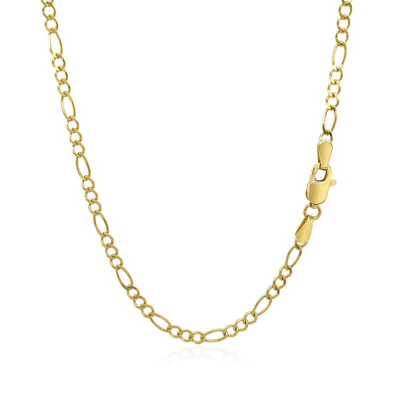 Figaro Chain 3.0mm In 10k Yellow Gold