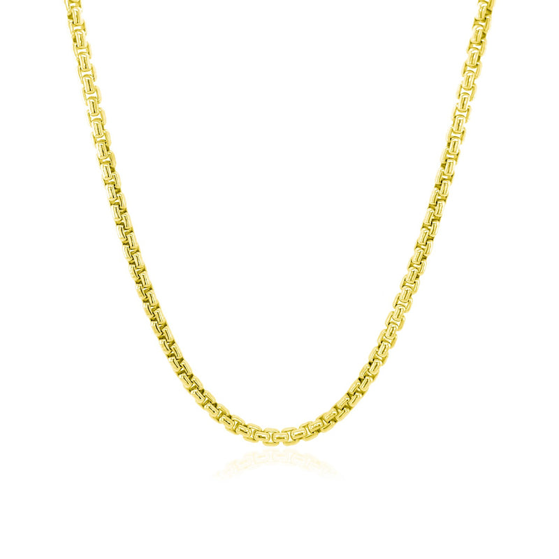 Round Box Chain 2.4mm In 14k Yellow Gold