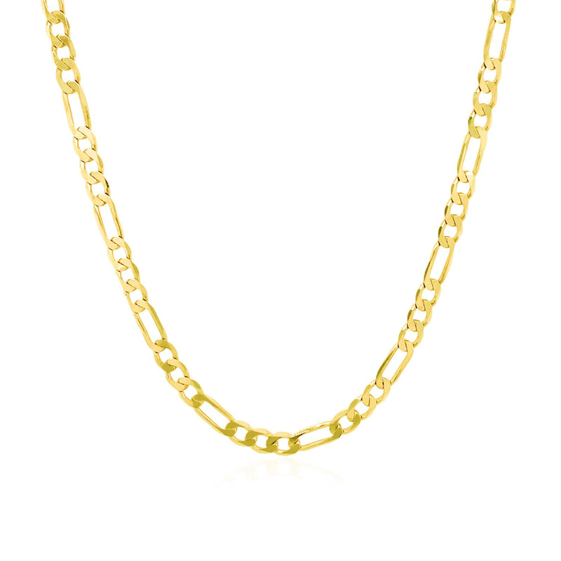 Figaro Chain 3.1mm In 14k Yellow Gold