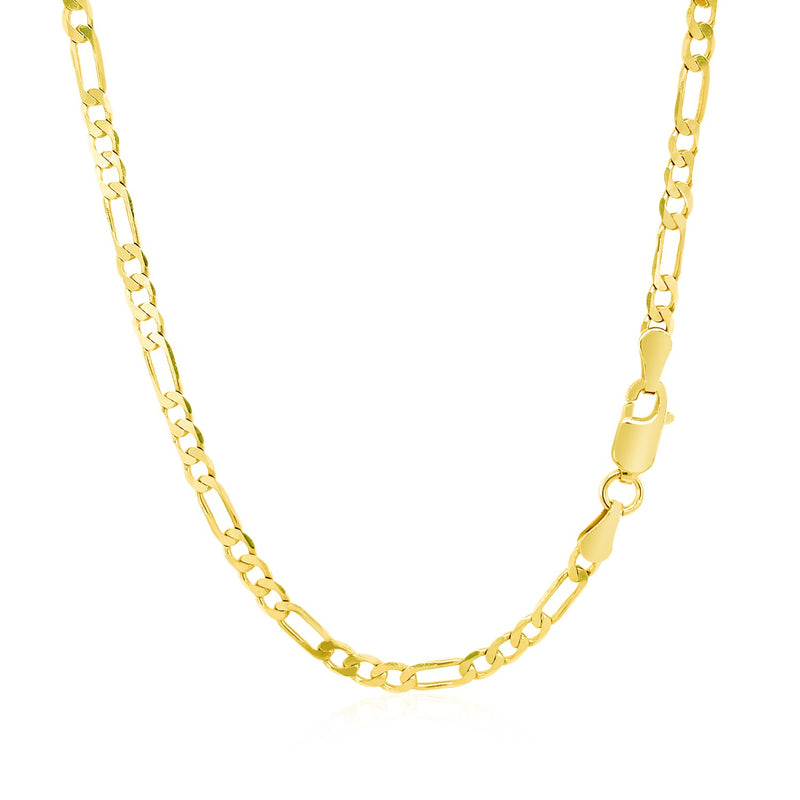 Figaro Chain 3.1mm In 14k Yellow Gold