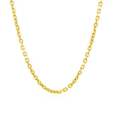 2.3mm 14k Yellow Gold Diamond Cut Cable Link Chain