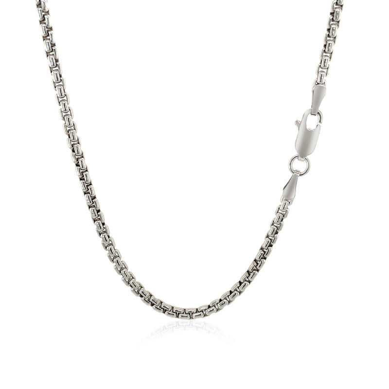 Round Box Chain 2.2mm In Sterling Silver