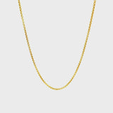 Round Box Chain 2.4mm In 14k Yellow Gold